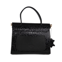 Сумка жіноча шкіряна лакована Karya 5075-558 чорна