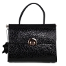 Сумка женская кожаная лакированная Karya 5075-558 черная