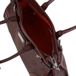 Сумка-тоут женская кожаная  Enzo Nori EN1089-KR04 темно-коричневая