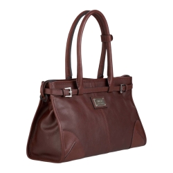 Сумка-тоут женская кожаная  Enzo Nori EN1089-KR04 темно-коричневая