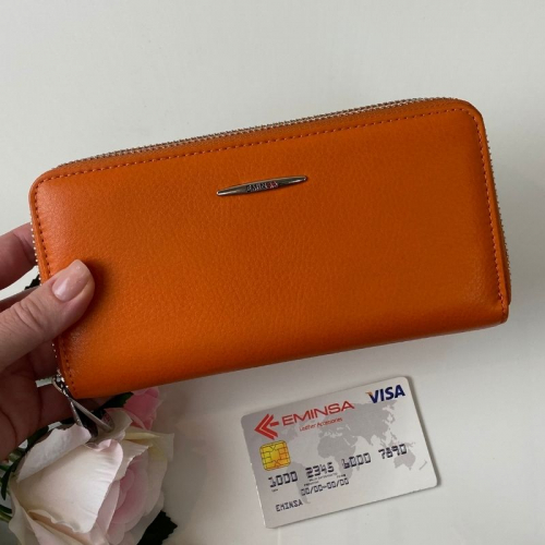 Кошелек женский кожаный Eminsa 2160 оранжевый