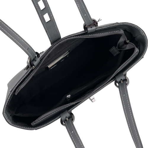 Сумка женская кожаная Genuine Leather 05415 PL27 серая