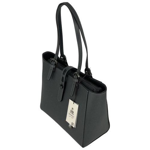 Сумка женская кожаная Genuine Leather 05415 PL27 серая